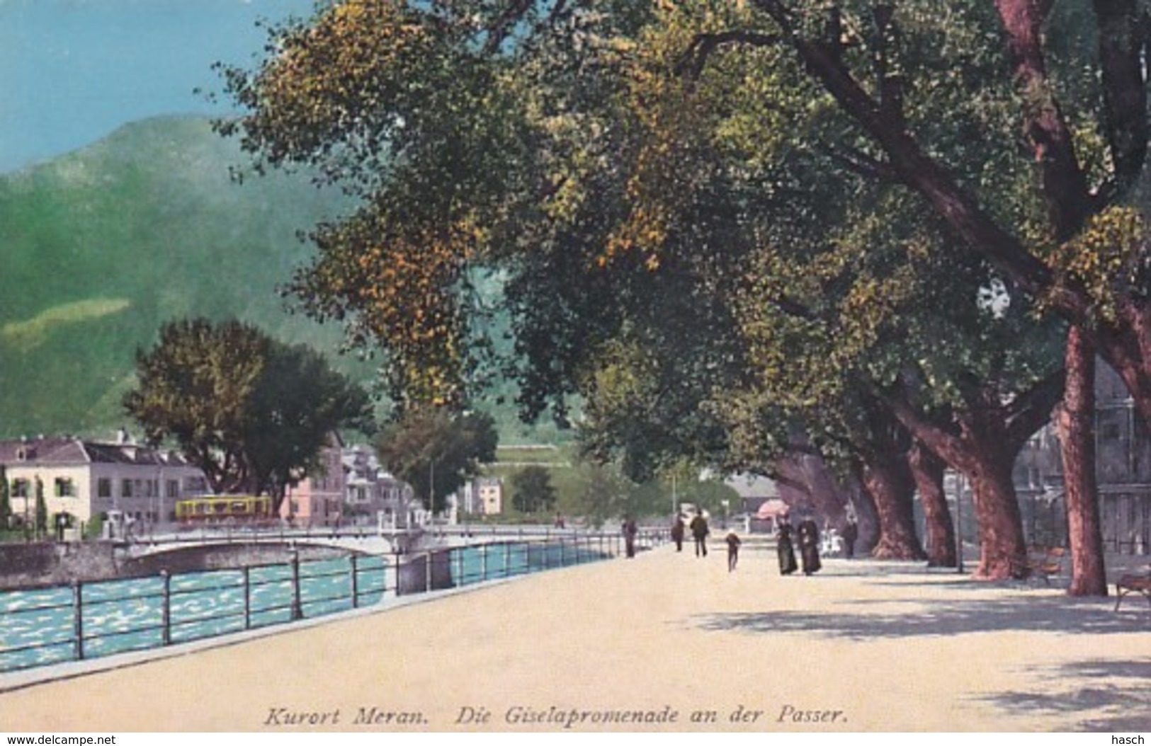 2796	38	Kurort Meran, Die Giselapromenade An Der Passer (sher Kleines Falten Im Ecken) - Merano