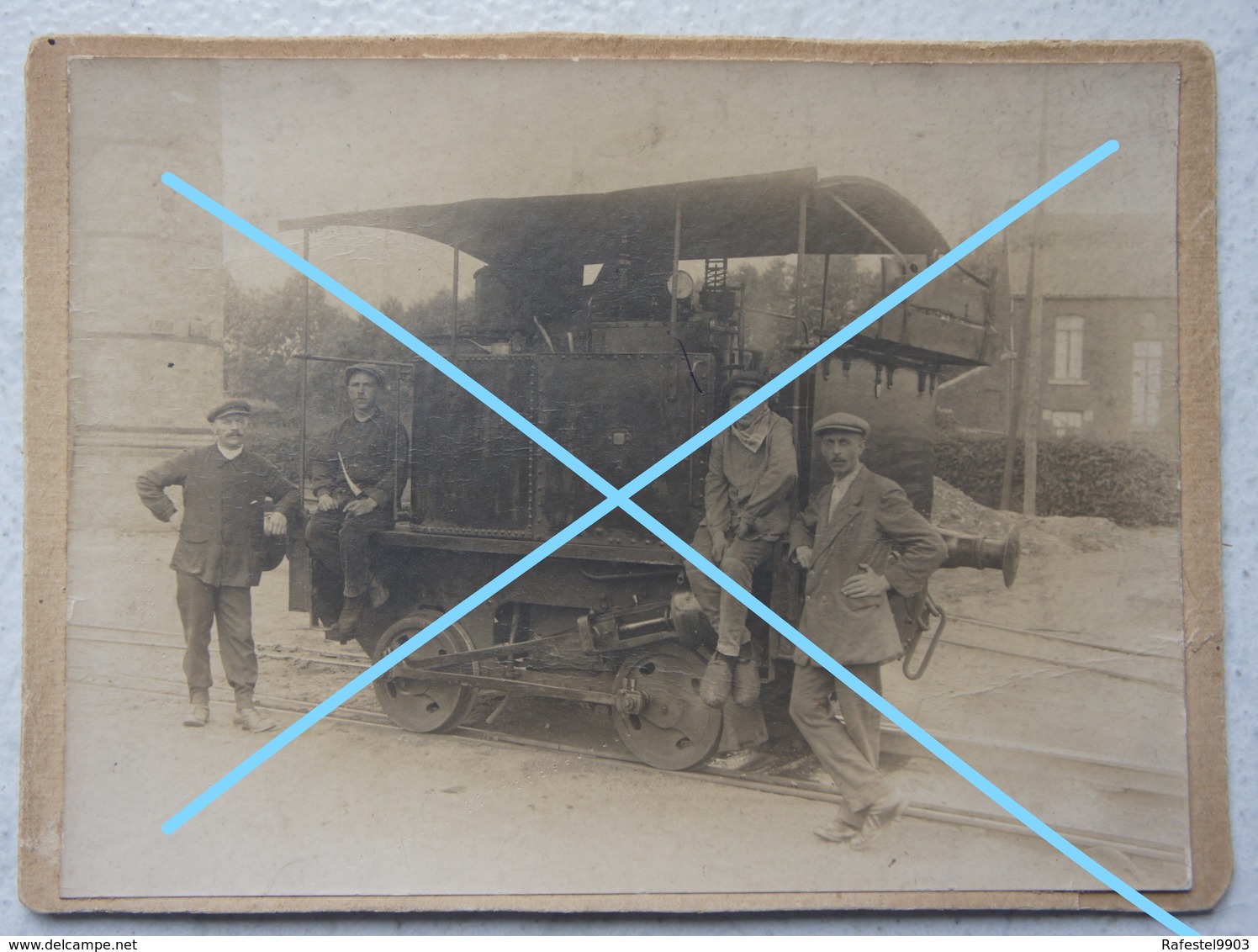 Photo CHARBONNAGE Hainaut Petite Locomotive Train Pre 1914 Charbon Industrie - Berufe