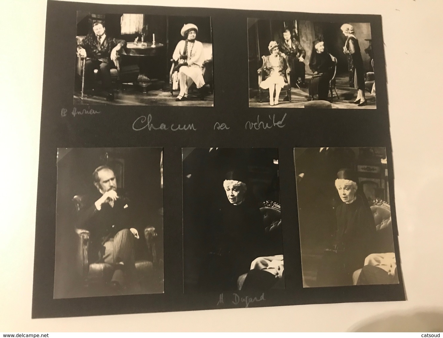 Lot De  12 Photographies Anciennes (18/11/1971) « Chacun Sa Vérité » Avec Marthe Dugard, Jean Rovis Et Paul Anrieu - Célébrités