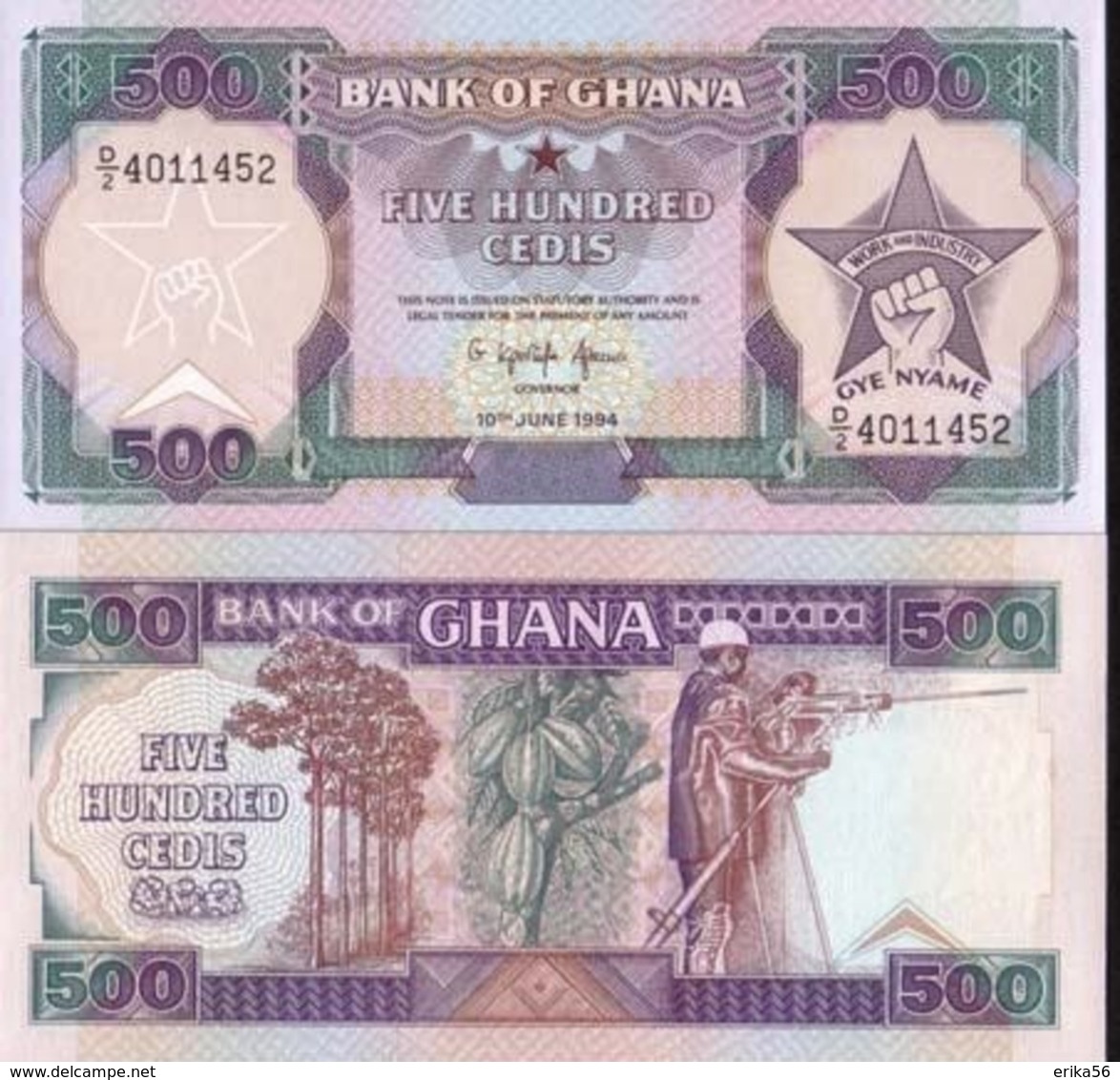 Billet Ghana 500 Cedis - Ghana