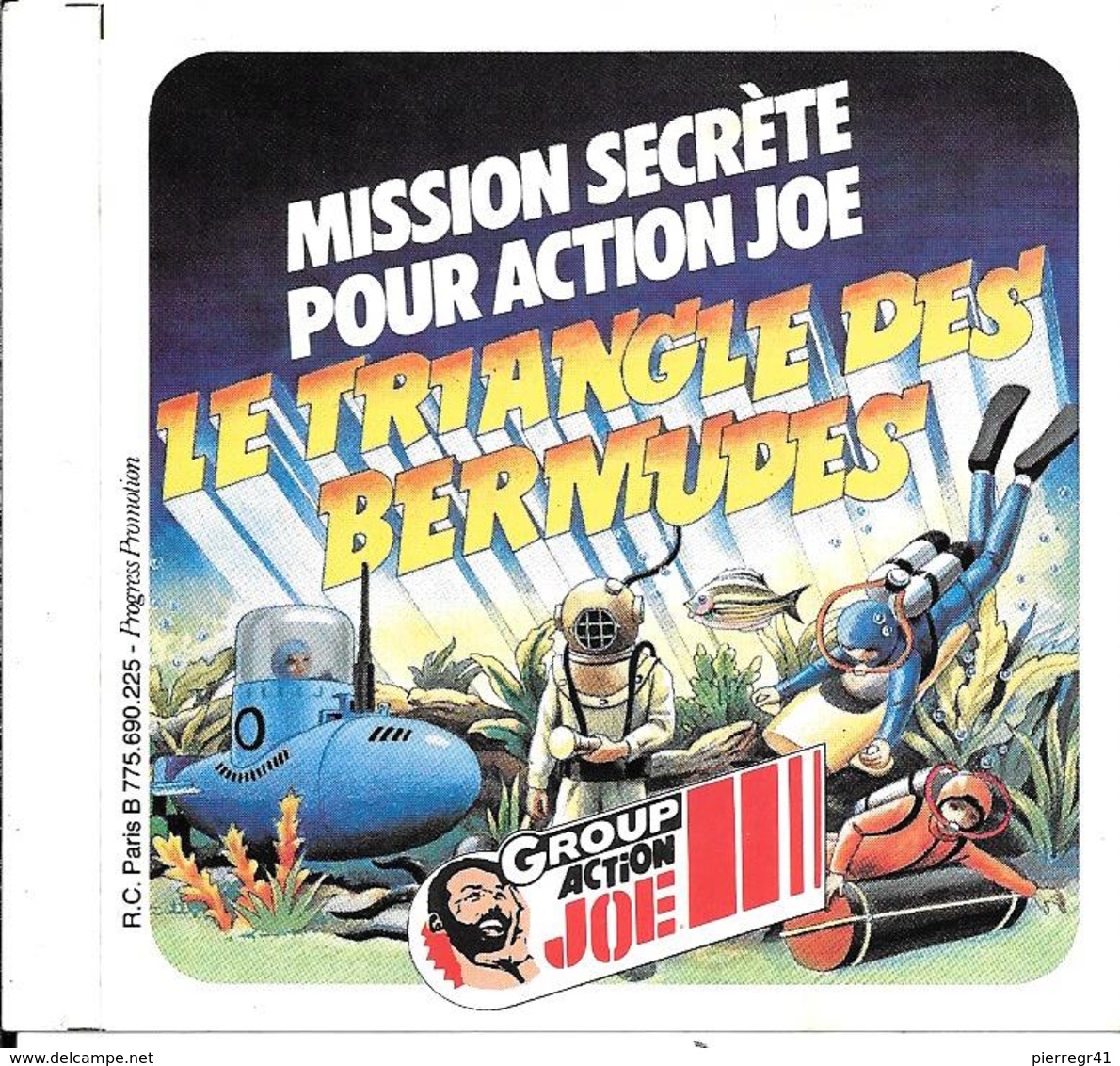 AUTOCOLLANT-PUB-1980JOUETS-GROUP ACTION JOE 9x9 Cm-TBE NEUF-RARE - Autocollants