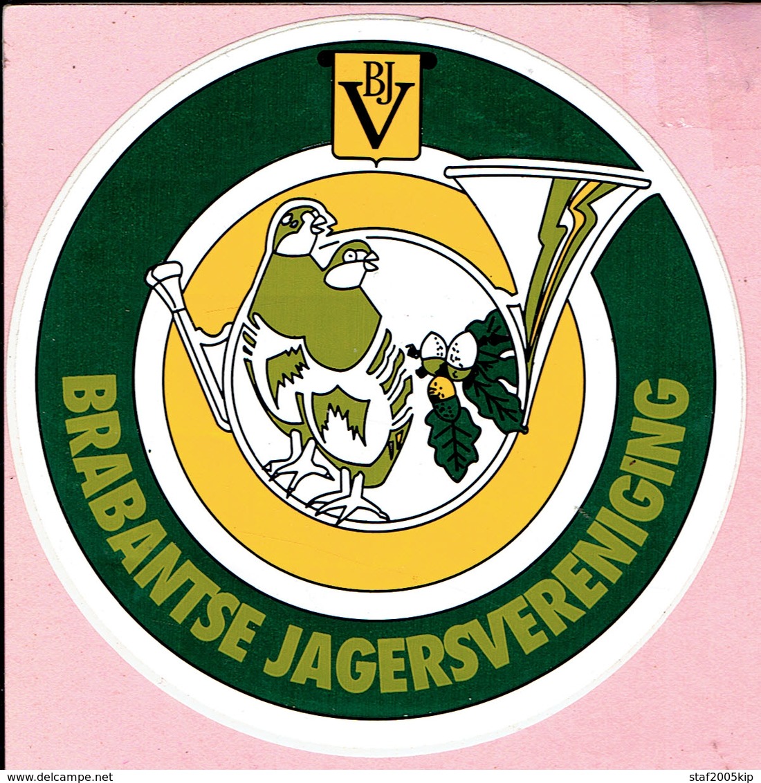 Sticker - B.J.V. - BRABANTSE JAGERSVERENIGING - Stickers