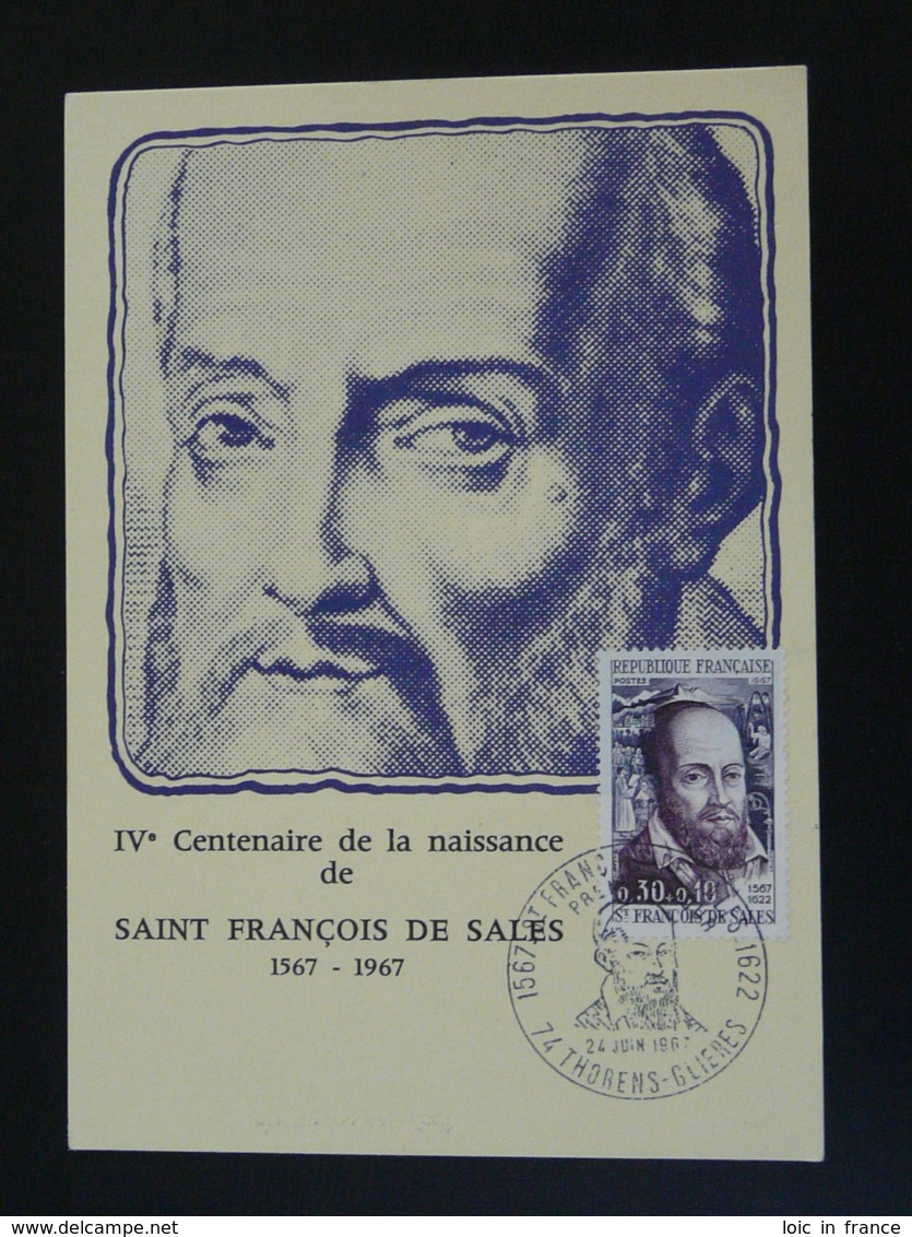 Carte Maximum Card Saint Francois De Sales Sourd Deaf Thorens Glières 74 Haute Savoie 1967 - Christendom