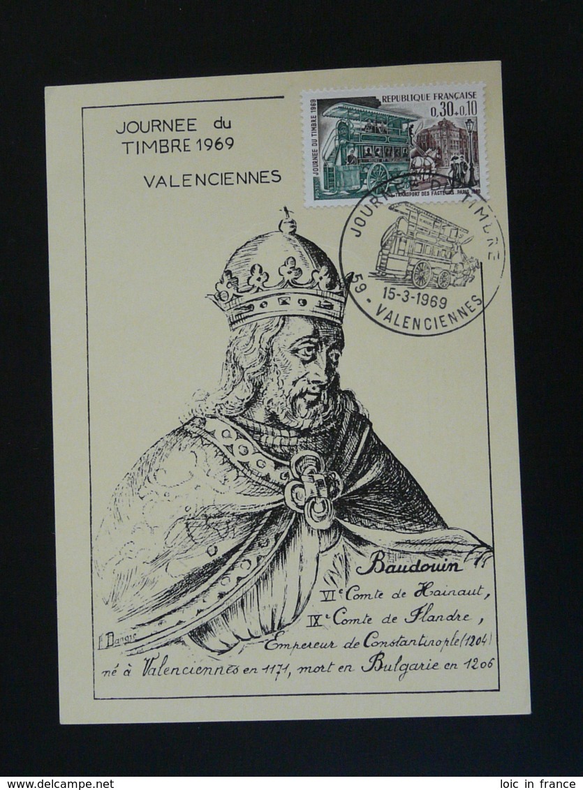 Carte Maximum Card Baudouin De Constantinople Medieval Moyen Age Journée Du Timbre Valenciennes 59 Nord 1969 - Sonstige & Ohne Zuordnung