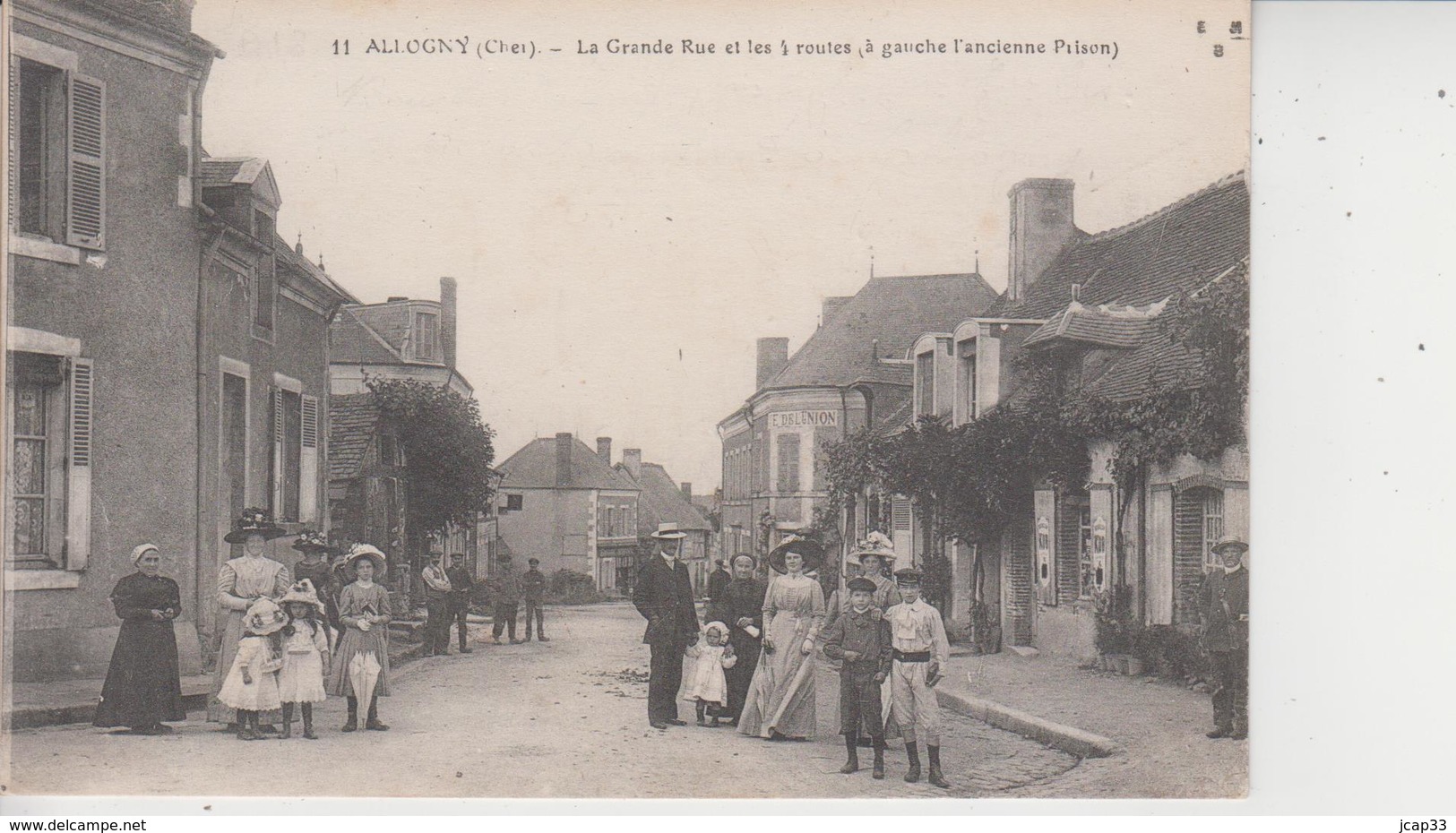 18 ALLOGNY  -  La Grande Rue Et Les 4 Routes ( à Gauche L'ancienne Prison)  - - Autres & Non Classés