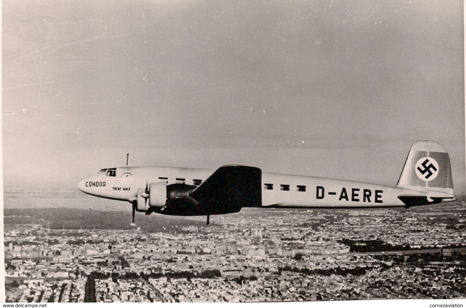 Aviation -Avion Focke Wulf 200 Condor - Lot De 4 Photographies - Autres & Non Classés