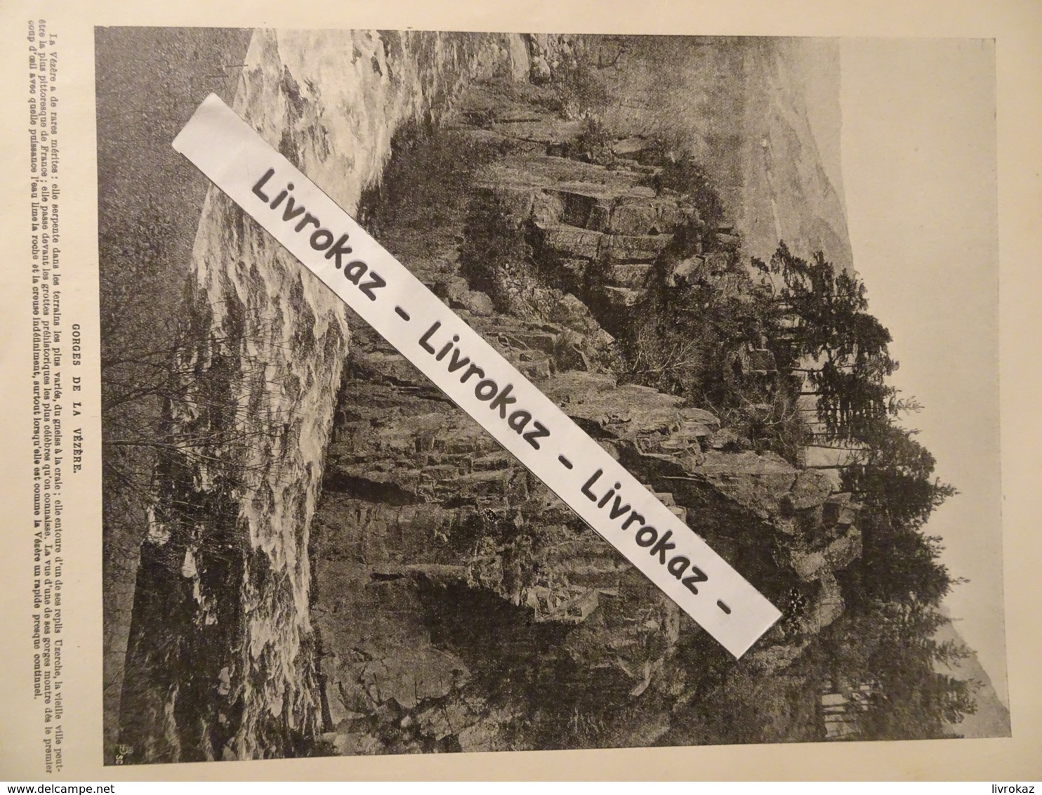 Gorges De La Vézère, Photo Parue Dans Un Livre De Onésime Reclus, Année 1911, Vigeois, Allassac - Non Classificati