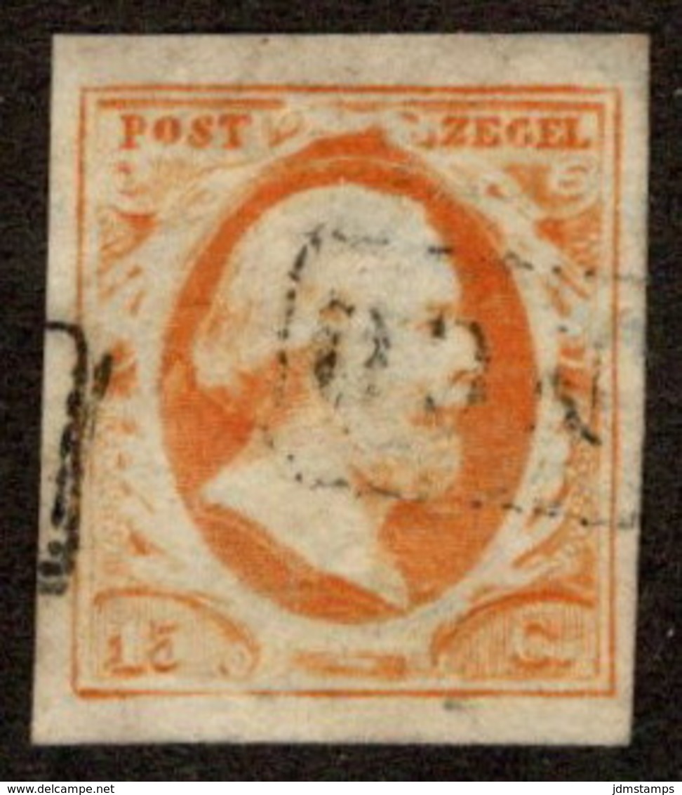 NTH SC #3 U 1852 King William III 4-margins CV $130.00 - Used Stamps