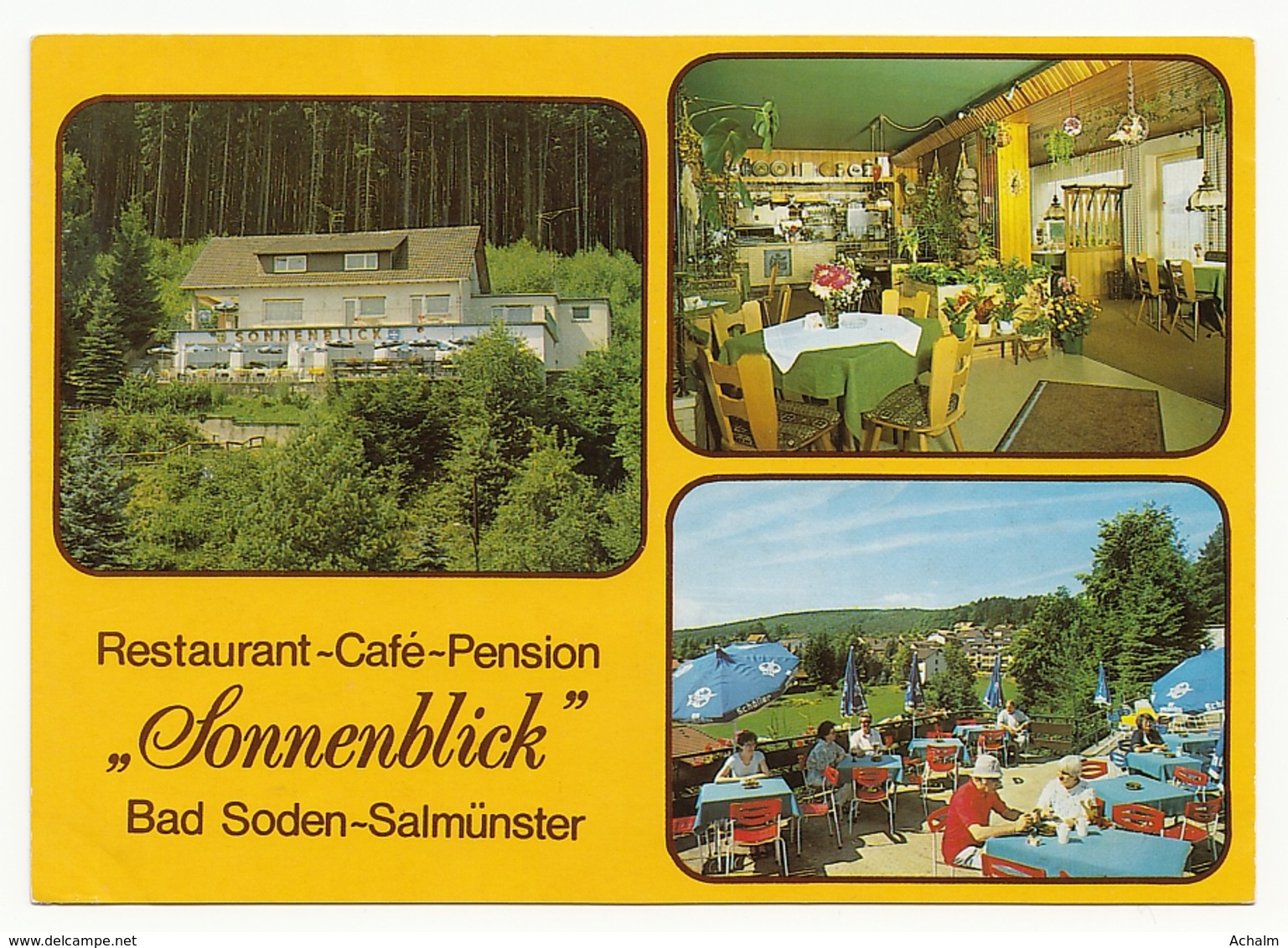 Bad Soden-Salmünster - Restaurant-Café-Pension "Sonnenblick" - 3 Ansichten - Bad Soden