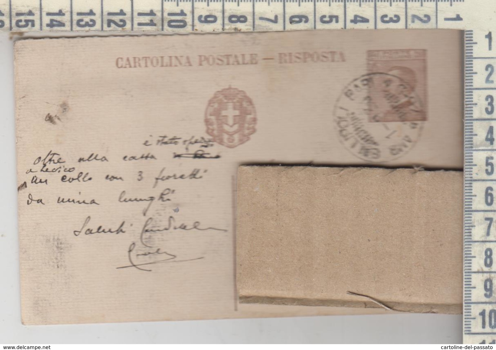 STORIA POSTALE 1930 LECCE ANNULLO AMBULANTE GALLIPOLI  BARI FRAZIONATO - Interi Postali