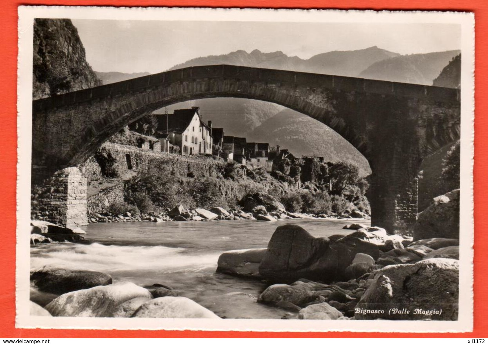 PCL-03 Bignasco Valle Maggia.  Grand Format.  Non Circulé  Visa Censure DCF 1939 - Bignasco