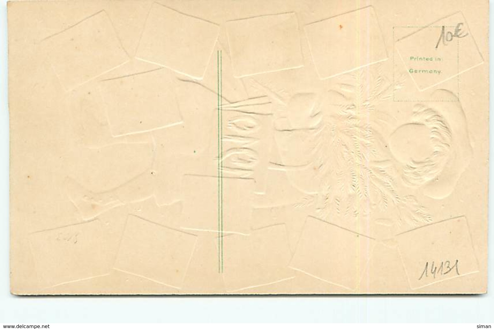N°14131 - Carte Gaufrée - 1910 - Enfant Sous La Neige - Nieuwjaar