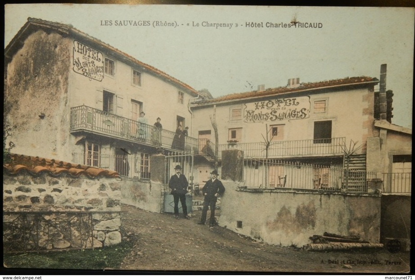 69 CPA LE CHARPENAY HOTEL DES MONTS SAUVAGES TARARE AMPLEPUIS 1907 CHARLES TRICAUD - Otros & Sin Clasificación