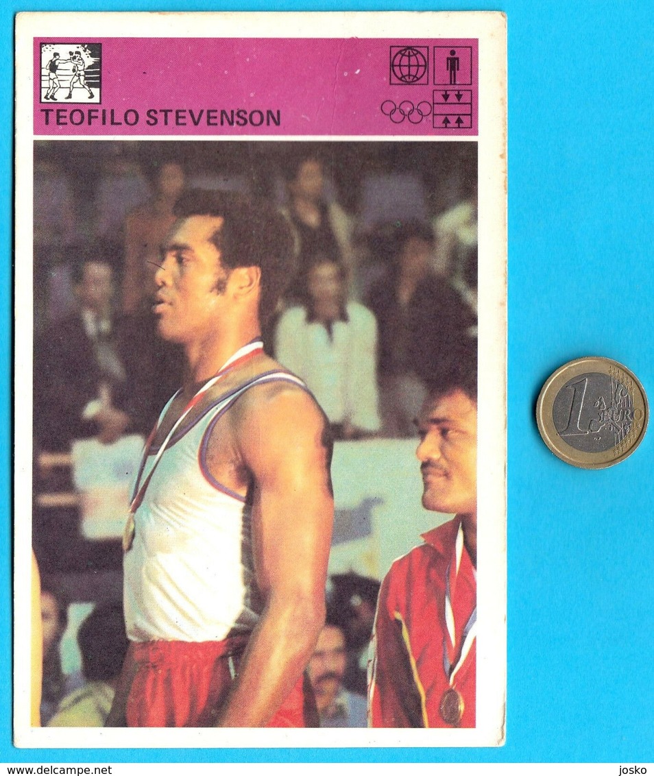 TEOFILO STEVENSON (Cuba) - Yugoslavia Vintage Card Svijet Sporta * Boxing Boxe Boxeo Boxen Pugilato Boksen - Trading Cards