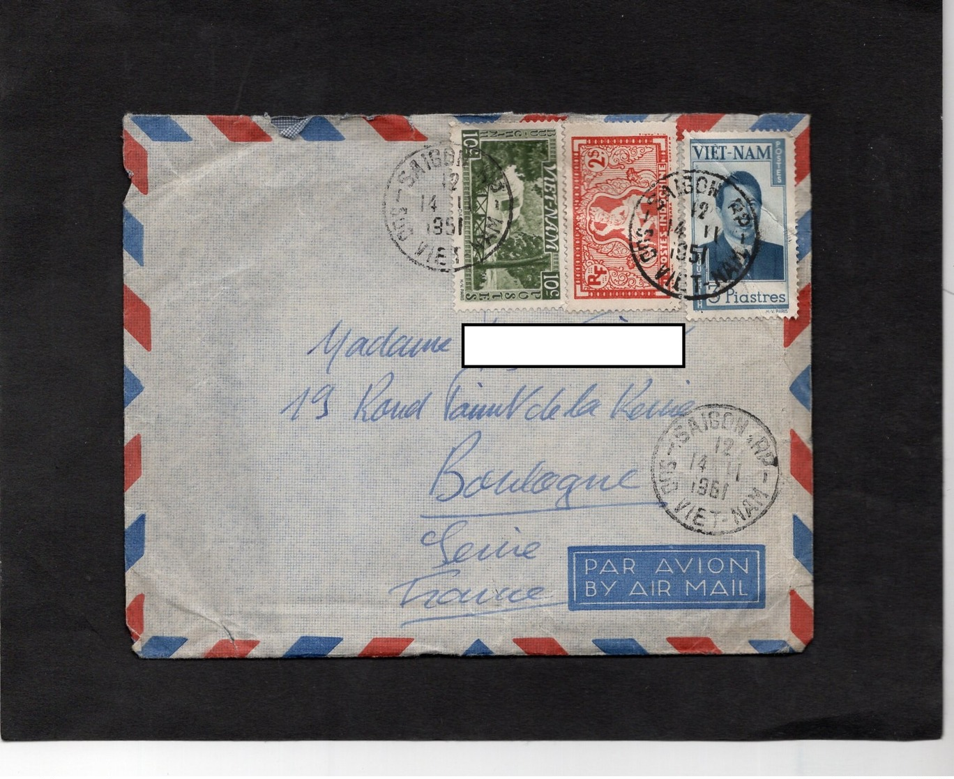 LAC 1951 - Cachet SAIGON - SUD VIETNAM  Et Timbres - Viêt-Nam