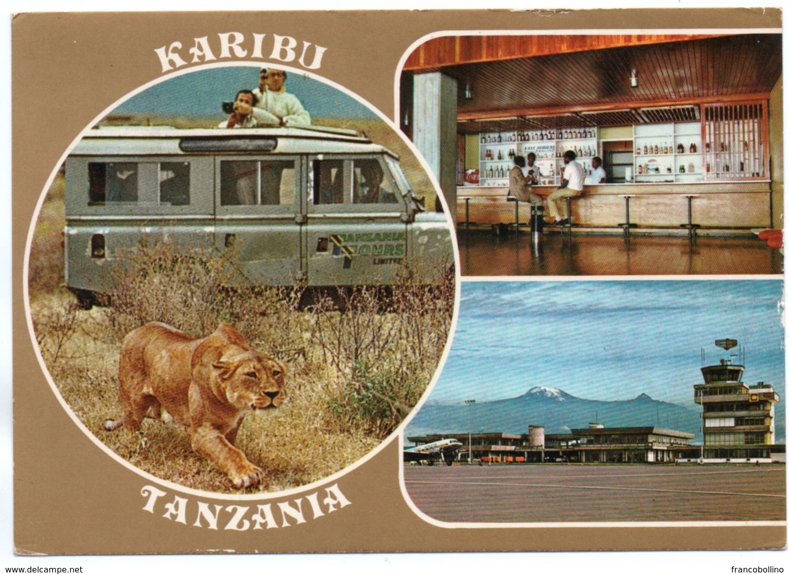 TANZANIA - KARIBU / AIRPORT / OLD CAR-LAND ROVER / THEMATIC STAMPS-BUTTERFLY / TRAIN - RAILWAYS - BRIDGE - Tanzania