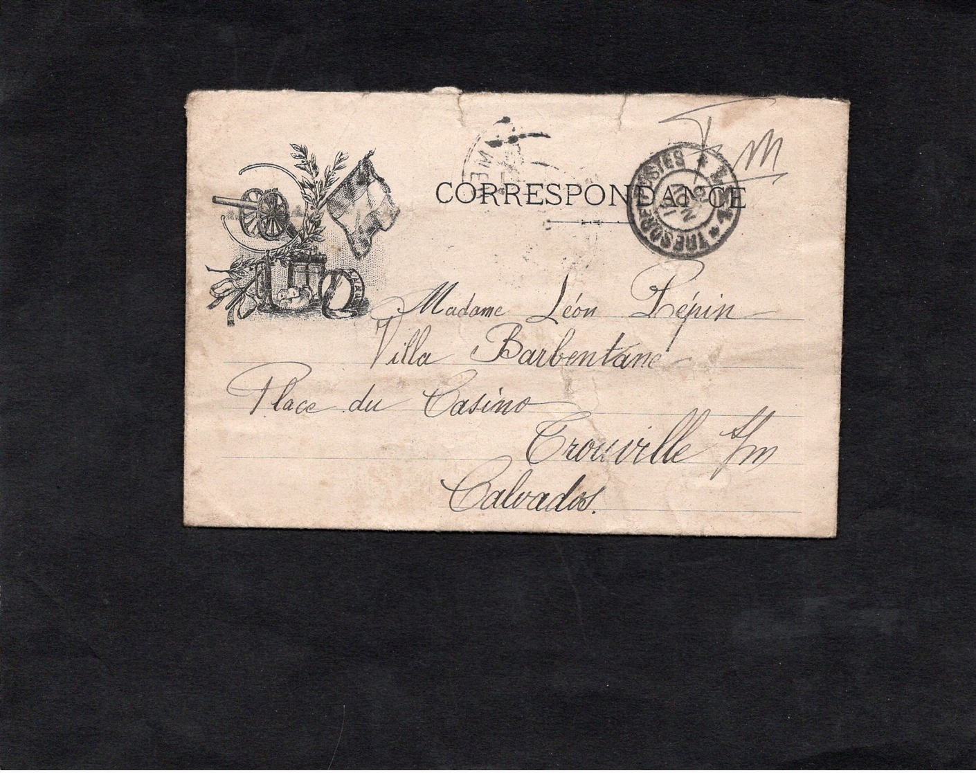 1915 - Correspondance Illustrée - Cachet TRESOR Et POSTES 131 - Au Dos Cachet TROUVILLE Sur MER (Calvados) - Guerre De 1914-18