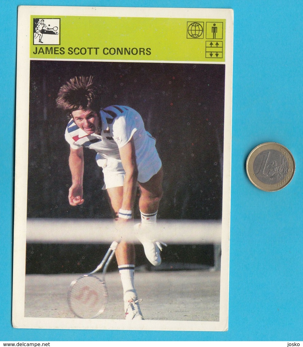 JAMES SCOTT CONNORS - Usa Tennis ... Yugoslavia Vintage Card Svijet Sporta * LARGE SIZE * Tenis Sport - Trading Cards