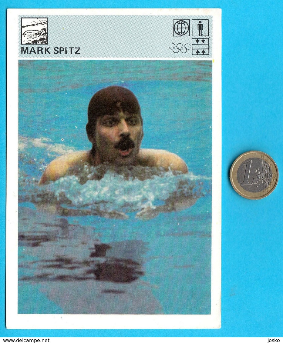 MARK SPITZ Usa - Yugoslavia Vintage Card Svijet Sporta * Swimming Natation Natación Schwimmen Nuoto Zwemmen Zwemsport - Natation