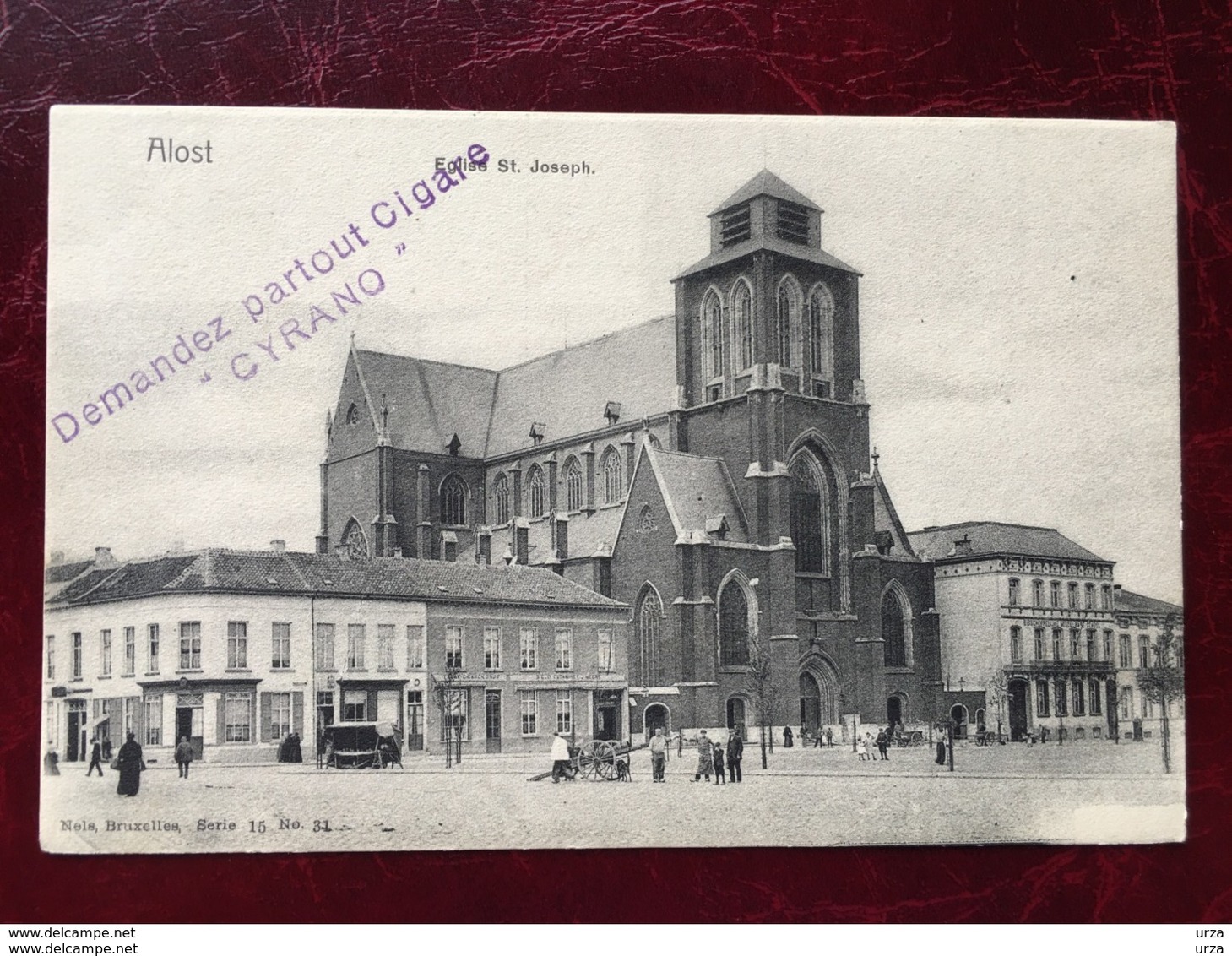 ALOST-----AALST-----cpa Pub--Eglise St.Joseph-animée - Aalst