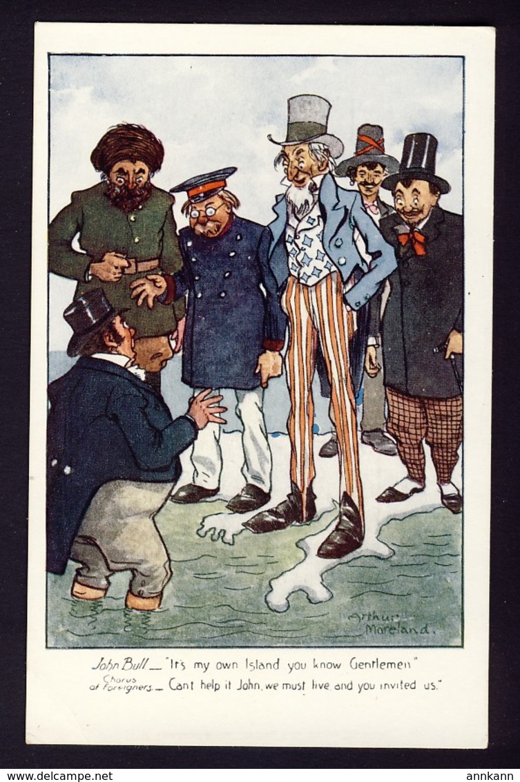 John Bull - It's My Own Island You Know Gentlemen - Uncle Sam + 4 Political Leaders, Arthur Moreland Artist Series #248F - Autres & Non Classés