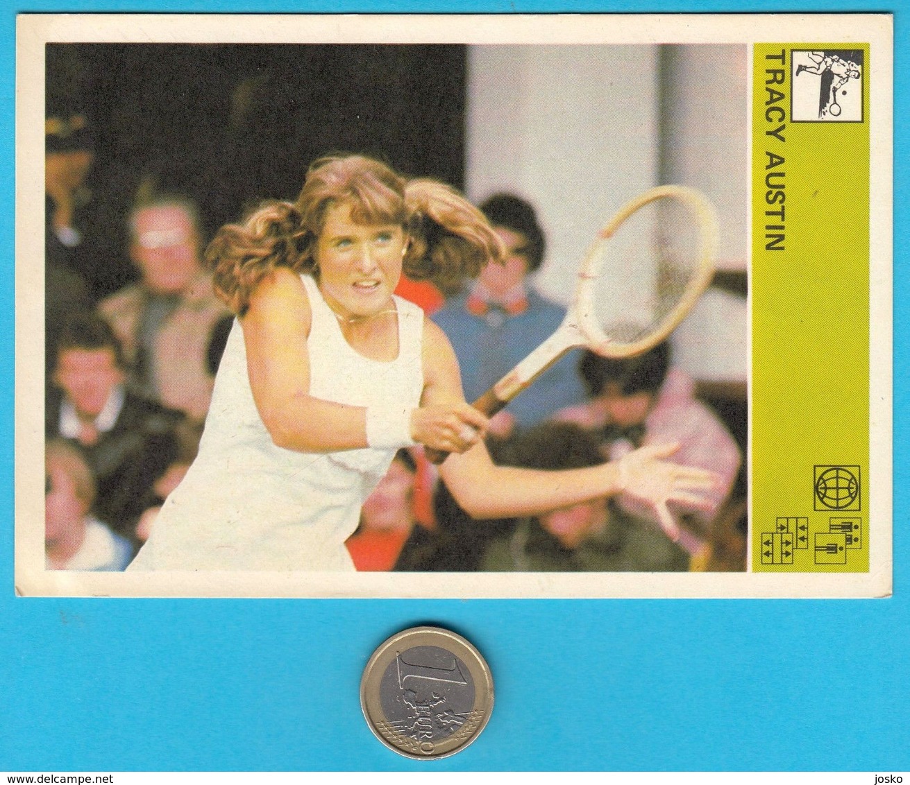 TRACY AUSTIN - Usa Tennis ... Yugoslavia Vintage Card Svijet Sporta * VERY LARGE SIZE * Tenis Sport - Tarjetas