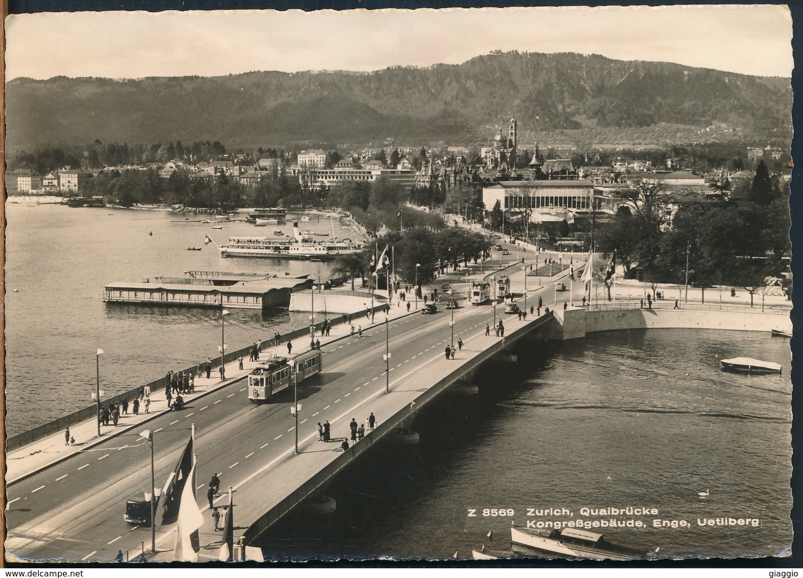 °°° 16203 - SVIZZERA - ZH - ZURICH - QUAIBRUCKE KONGRESSGEBAUDE , ENGE , UETLIBERG - 1958 °°° - Enge