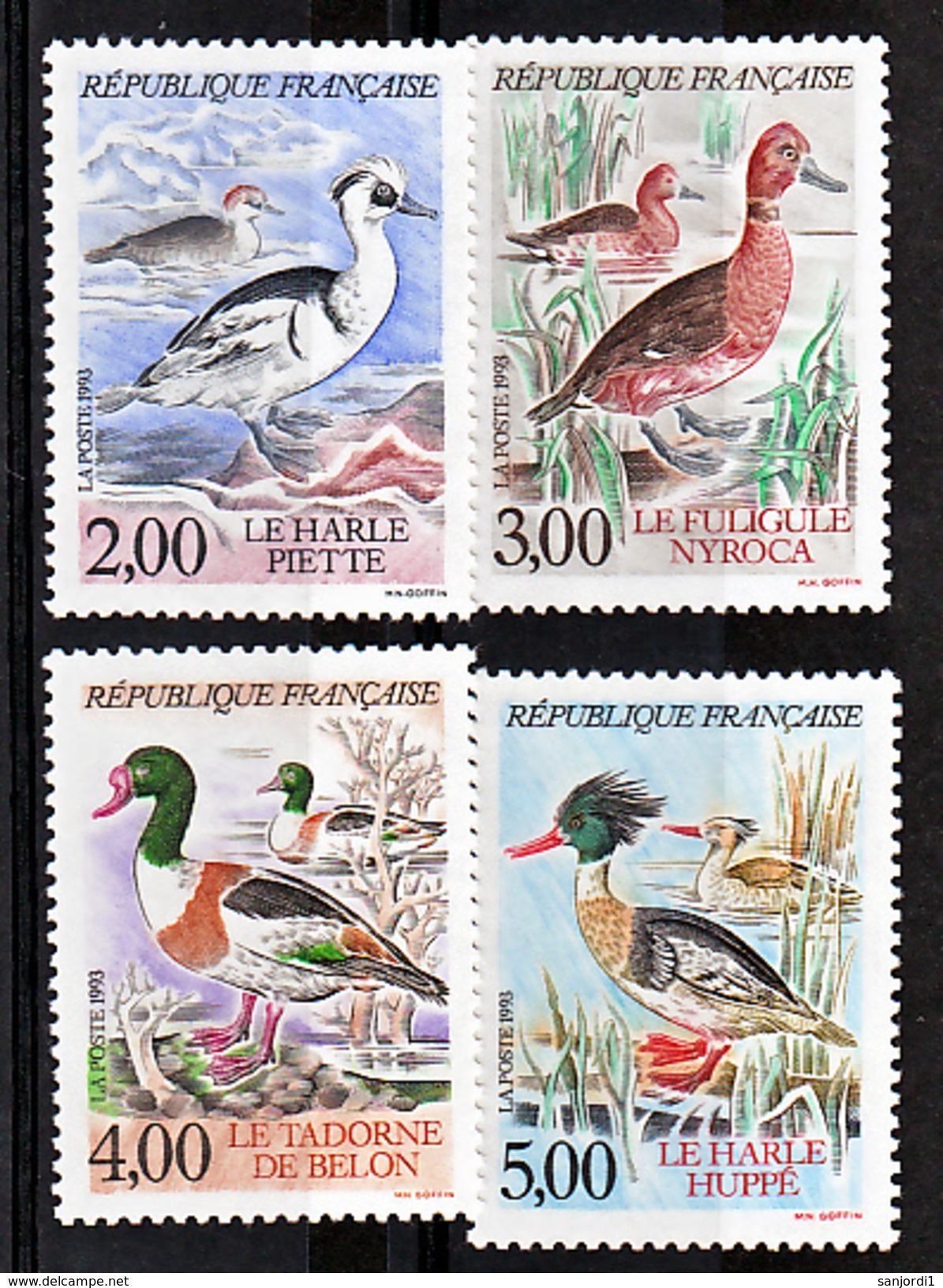 France 2785  2788 Canards Neuf ** TB Mnh Sin Charnela Faciale 2.12 - Neufs