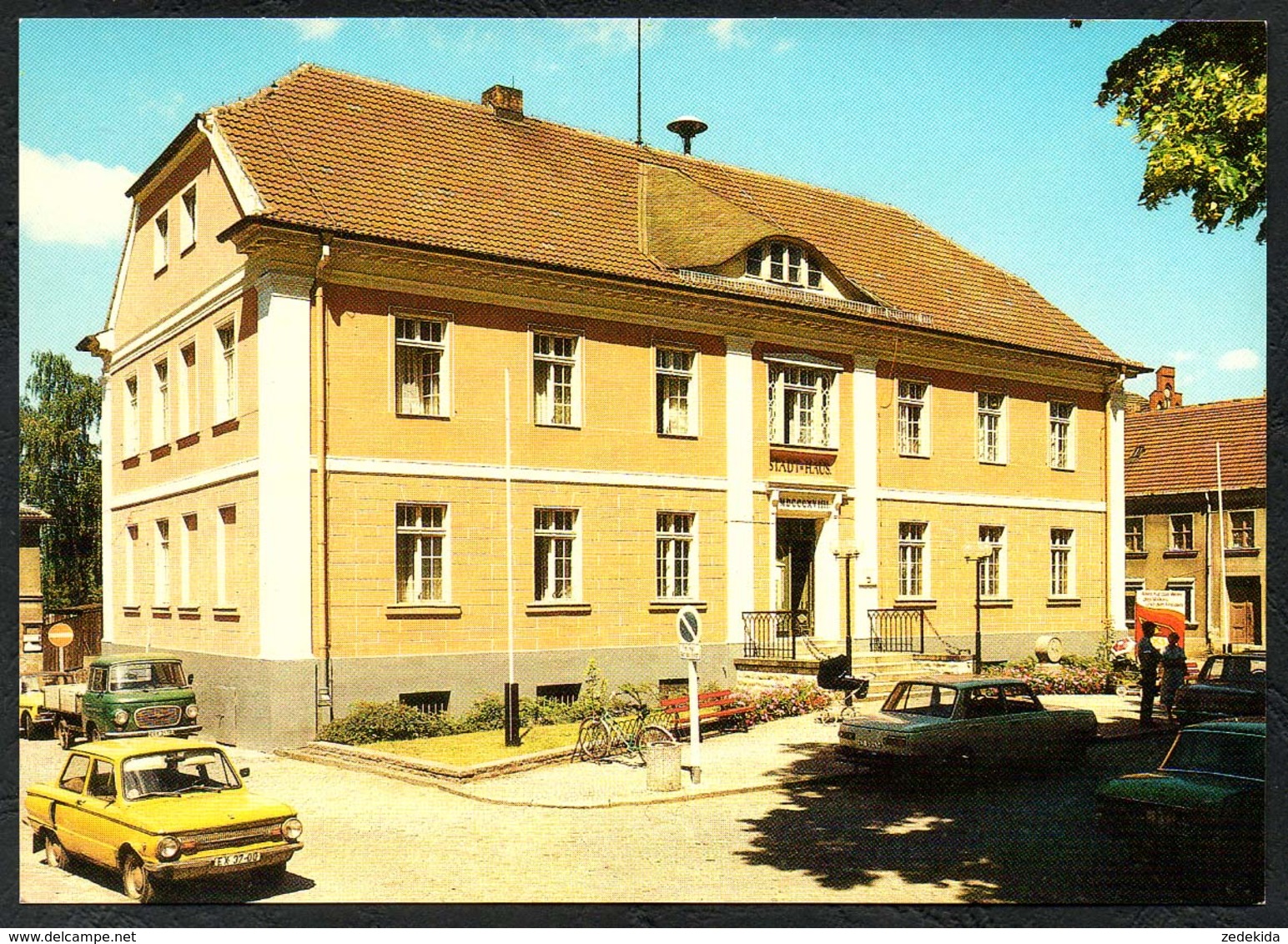 D2410 - TOP Strausberg Rathaus Auto Car Kennzeichen Barkas - Bild Und Heimat Reichenbach - Strausberg