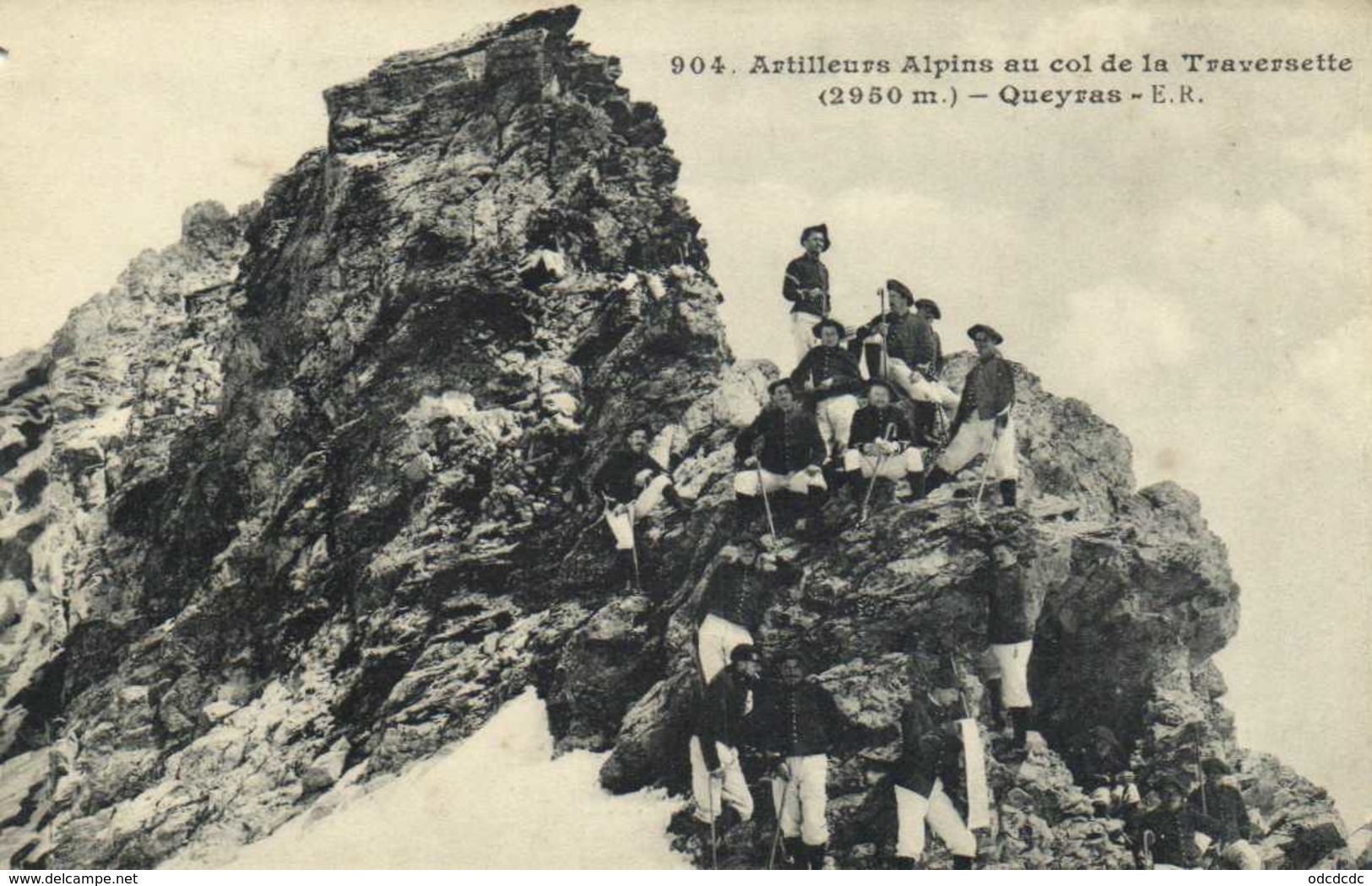 Artilleurs Alpins Au Col De La Traversette (2950m) Queyras RV - Autres & Non Classés