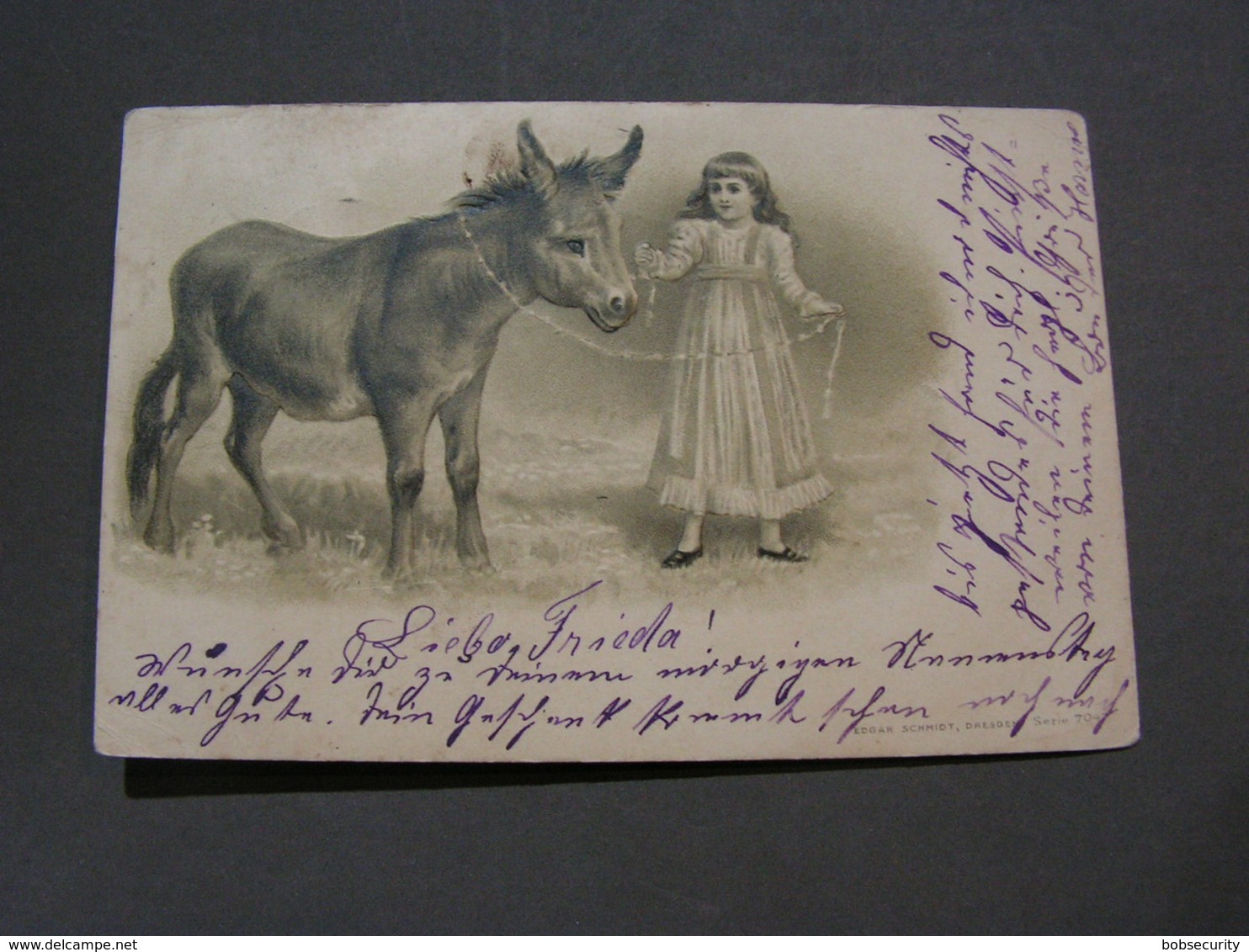 Kind Mit Esel , Obertsdorf 1906 - Esel