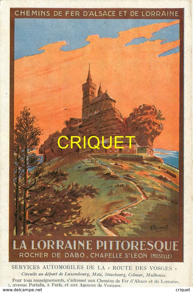 57 Rocher De Dabo, Chapelle St Léon, Belle Carte-affiche Des Chemins De Fer D'Alsace - Dabo