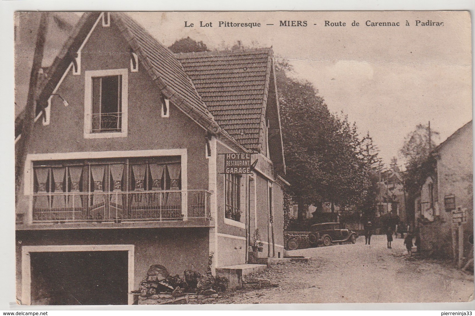 Miers ( Lot) Route De Carennac à Padirac , Automobile En Fond - Autres & Non Classés