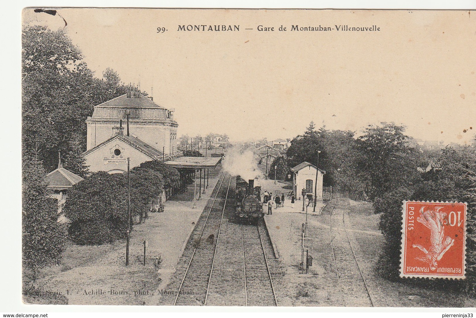 Tarn Et Garonne / Montauban , Gare De Montauban Villenouvelle  Avec Train / Locomotive - Montauban