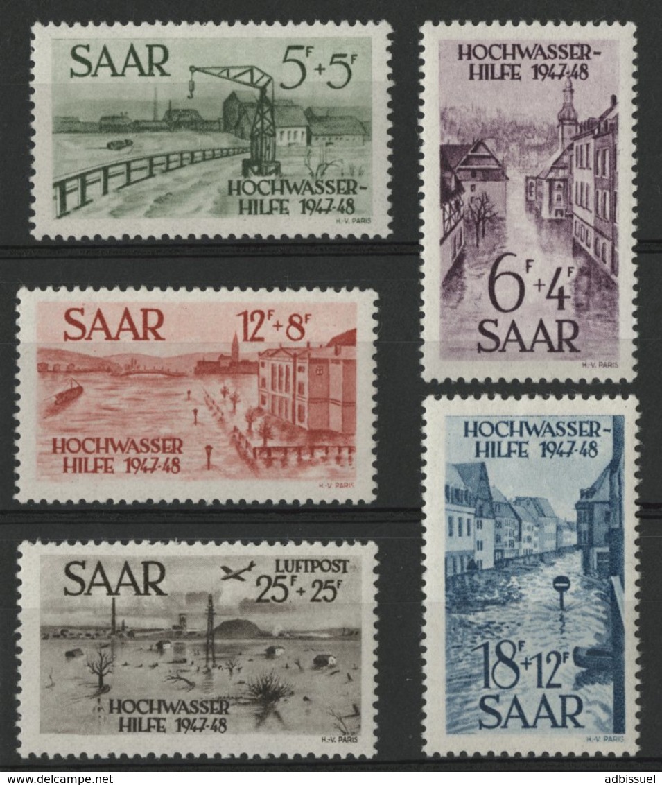 SARRE Cote 87 € N° 244 à 247 + POSTE AERINNE N° 12. Neufs ** (MNH) (sauf N° 246 Avec Charnière). TB - Nuovi