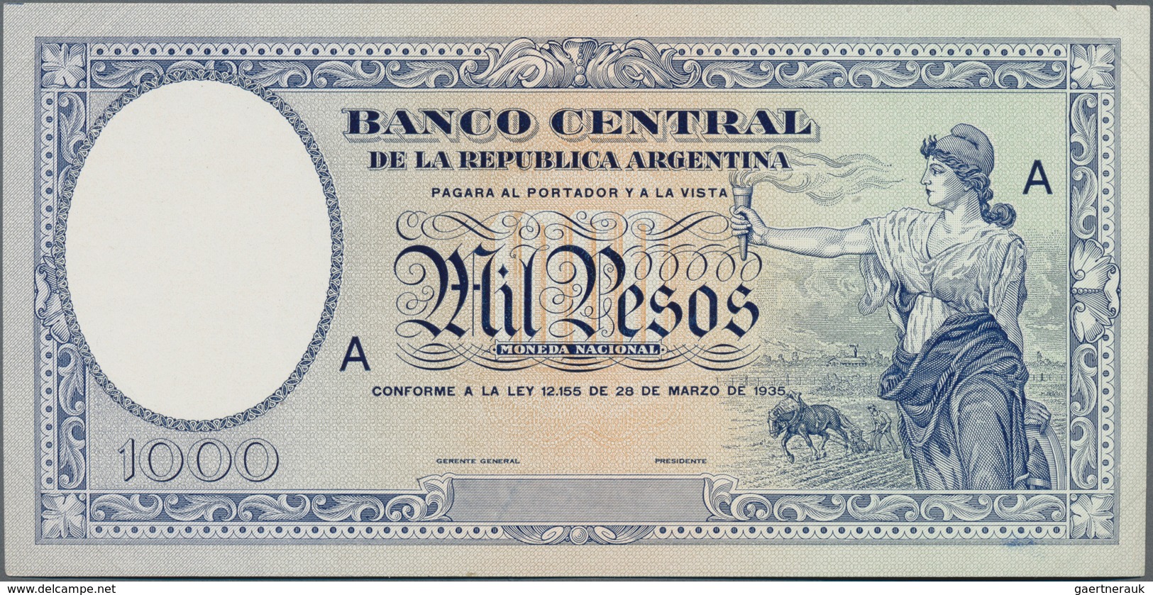 Argentina / Argentinien: Banco Central De La Republica Argentina Offset Printed Front And Reverse De - Argentine