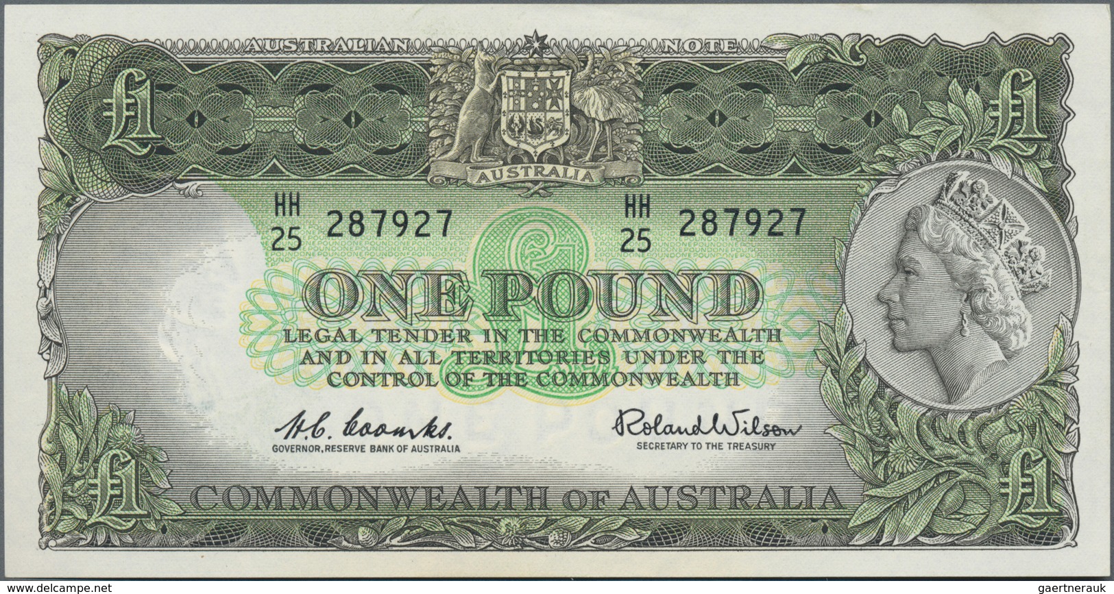 Australia / Australien: Very nice set with 4 banknotes comprising 1 Pound ND(1953-60) Commonwealth o