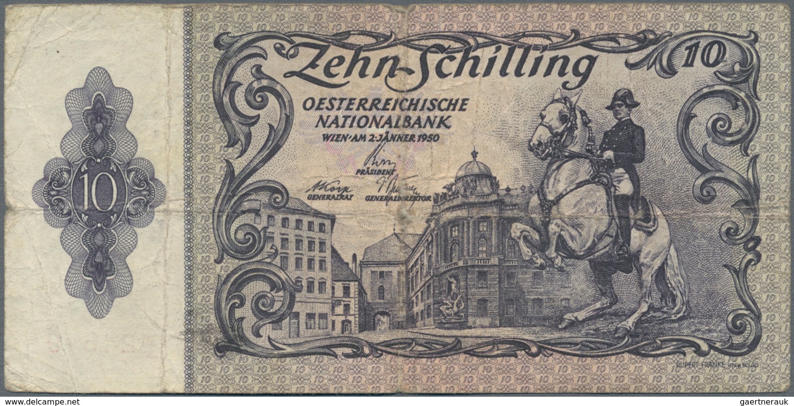 Austria / Österreich: Very Nice Set With 8 Banknotes Comprising 10 Schilling 1950 P.128 (F-), 50 Sch - Austria