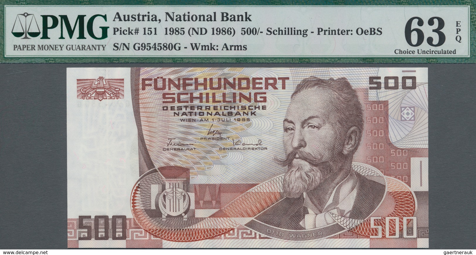 Austria / Österreich: Oesterreichische Nationalbank 500 Schilling 1985, P.151 With Portrait Of Otto - Austria