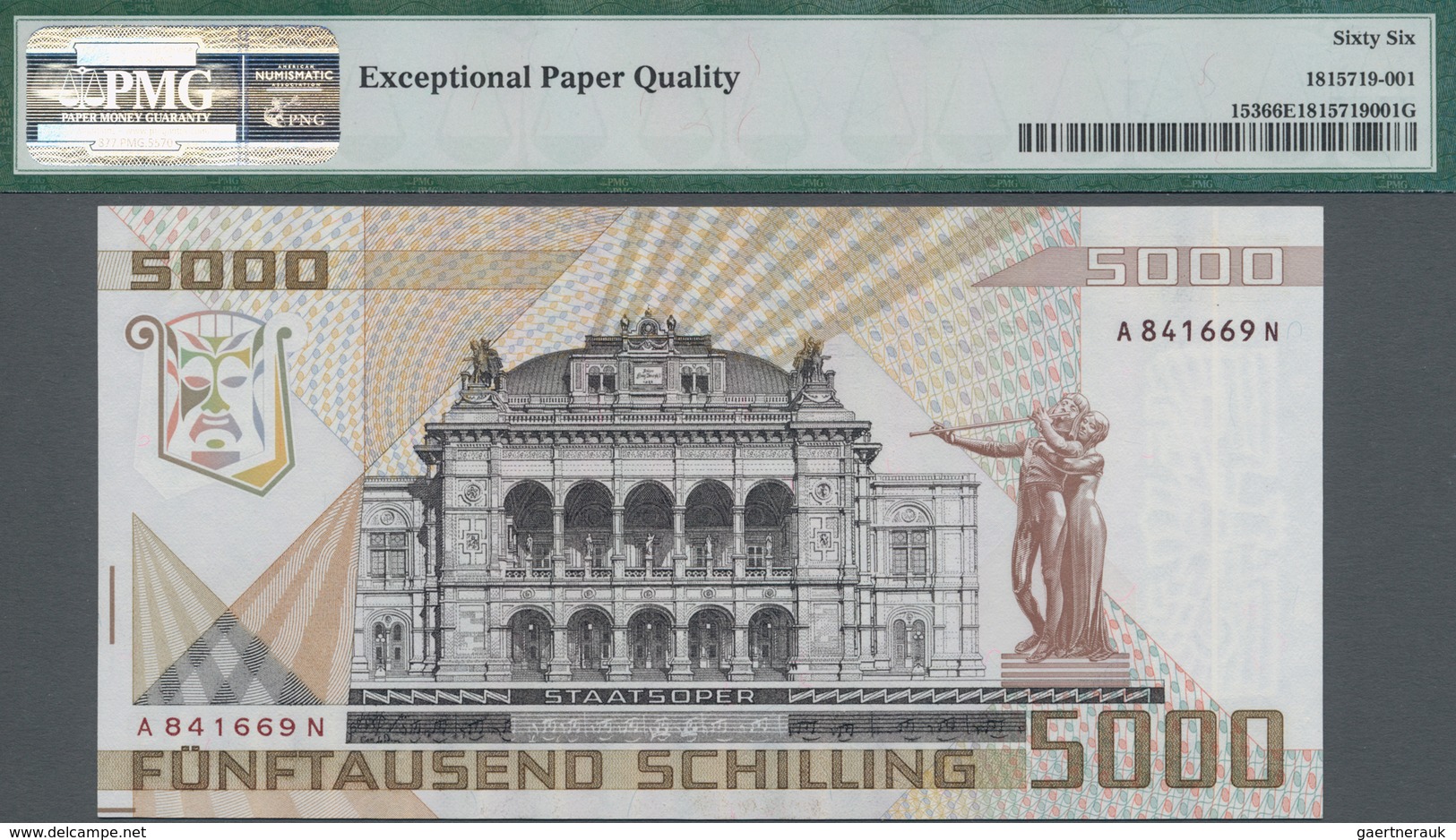 Austria / Österreich: Oesterreichische Nationalbank 5000 Schilling 1988 With Portrait Of Wolfgang Am - Austria