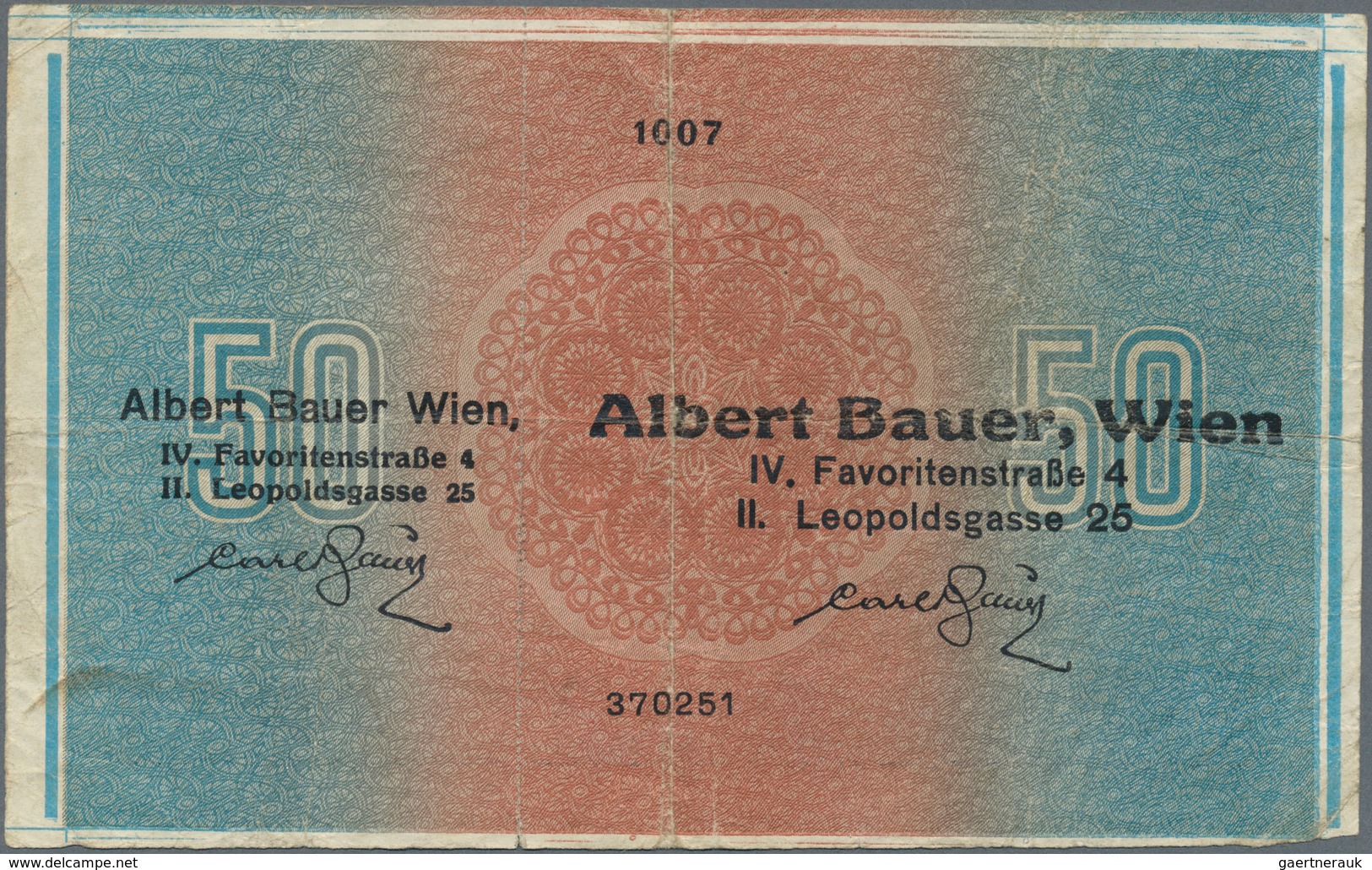 Austria / Österreich: Donaustaat Set With 3 Notes With Lottery Overprint On 50 Schilling 1923 P. S15 - Autriche