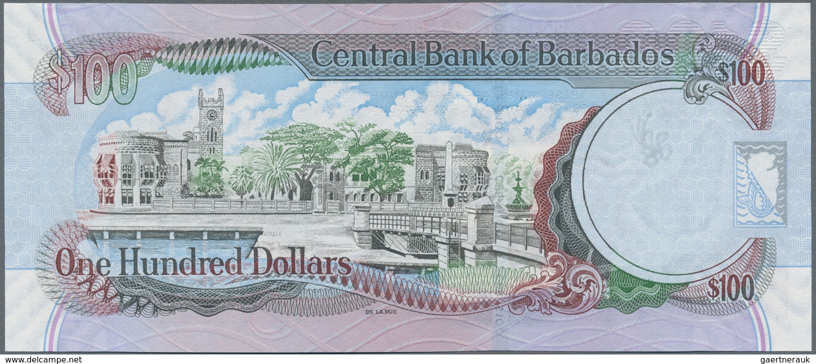 Barbados: Pair Of The 100 Dollars 2007, One With Signature Williams And One With Signature Worrell, - Barbades