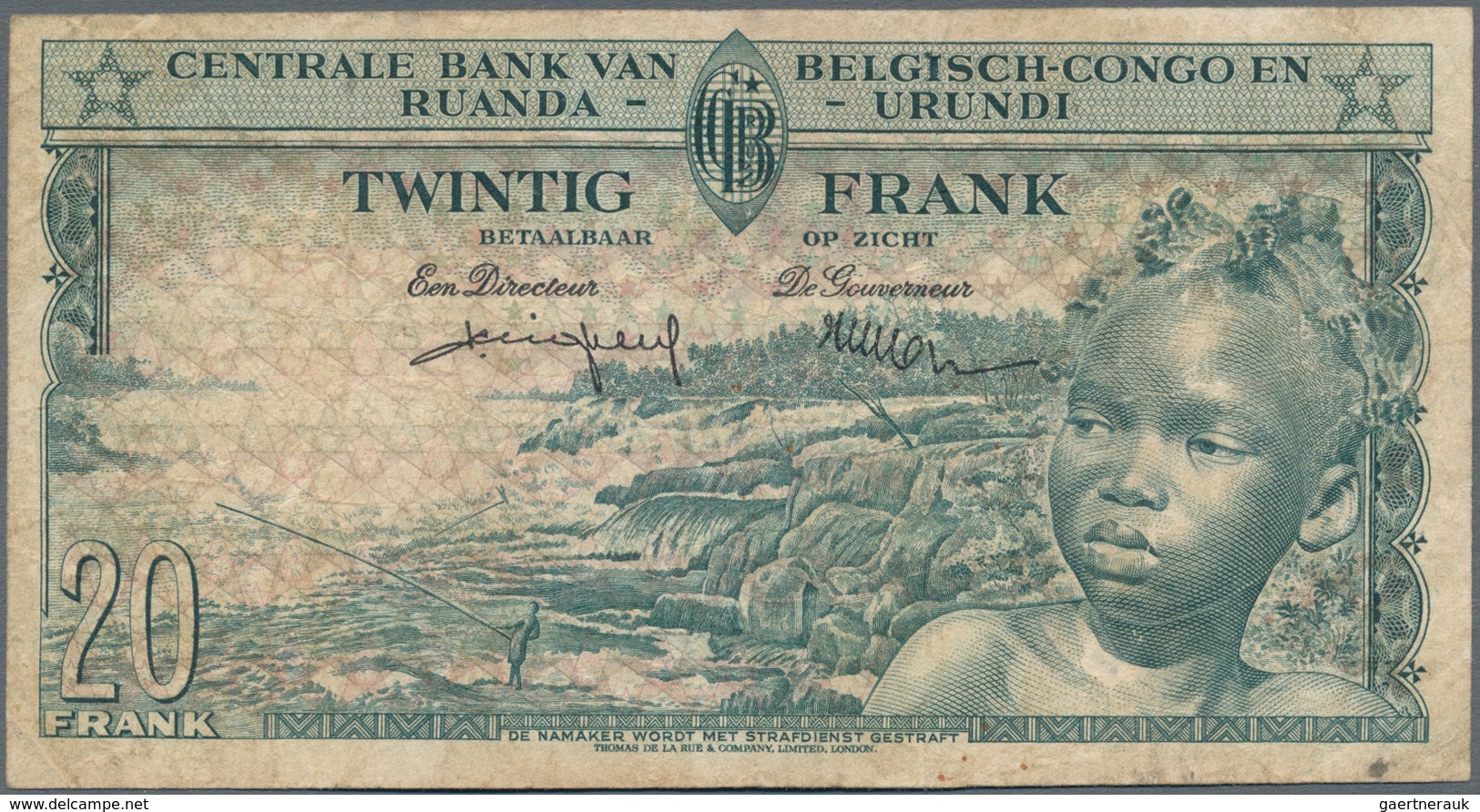 Belgian Congo / Belgisch Kongo: Pair With 20 Francs December 1st 1957 P.31 (F) And 20 Francs August - Non Classés