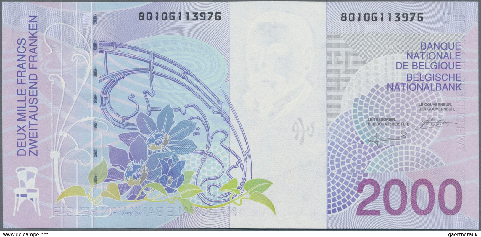 Belgium / Belgien: 2000 Francs ND(1994-2001), P.151 In Perfect UNC Condition. - Other & Unclassified