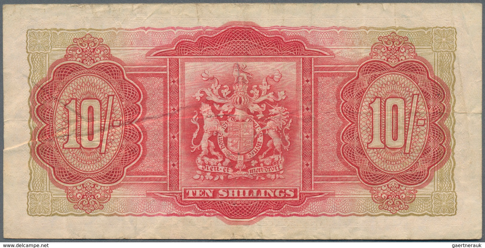 Bermuda: Government Of Bermuda 10 Shillings 1937, P.10b, Still Nice With Lightly Toned Paper And A F - Bermudas