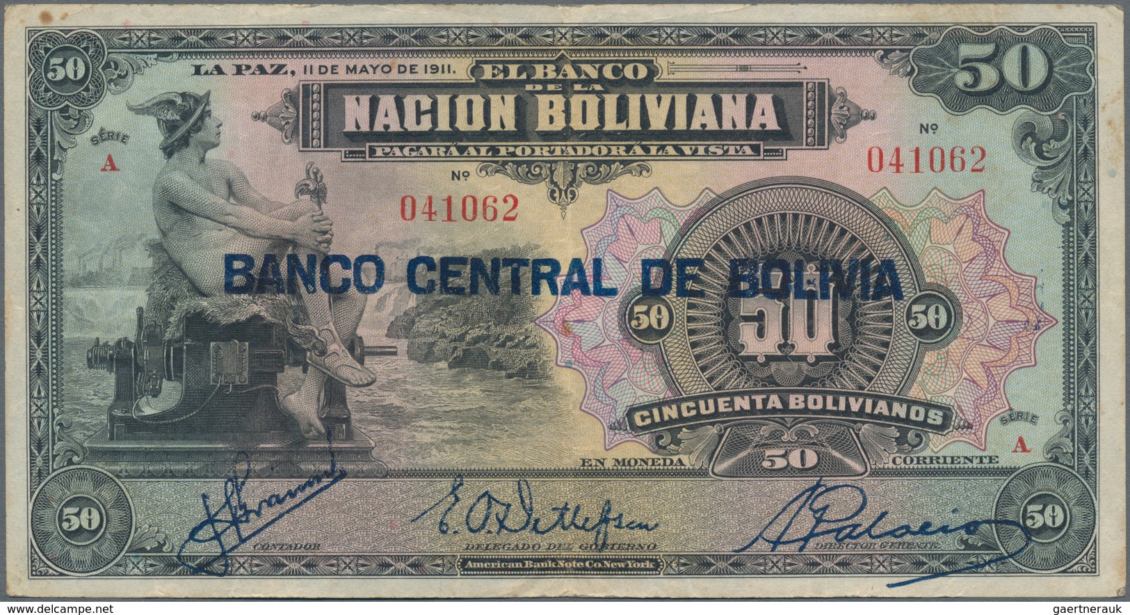 Bolivia / Bolivien: Very nice group with 8 banknotes comprising 50 Centavos 1902 P.91 (UNC), 1 Boliv