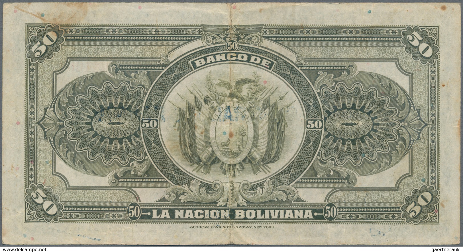 Bolivia / Bolivien: Very nice group with 8 banknotes comprising 50 Centavos 1902 P.91 (UNC), 1 Boliv