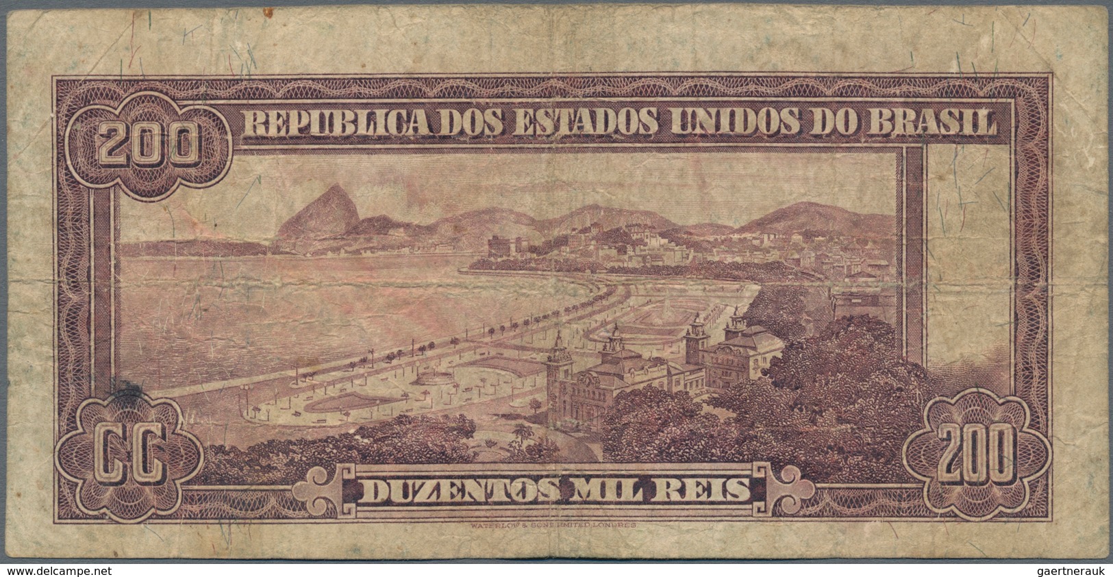Brazil / Brasilien: República Dos Estados Unidos Do Brasil 200 Mil Reis ND(1936), P.82, Still Nice A - Brazil