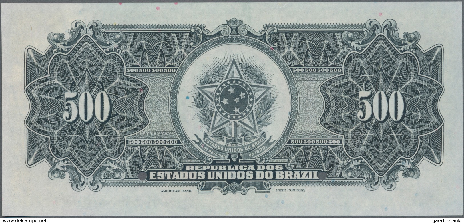 Brazil / Brasilien: República Dos Estados Unidos Do Brasil - Thesouro Nacional 500 Mil Reis ND(1931) - Brazil