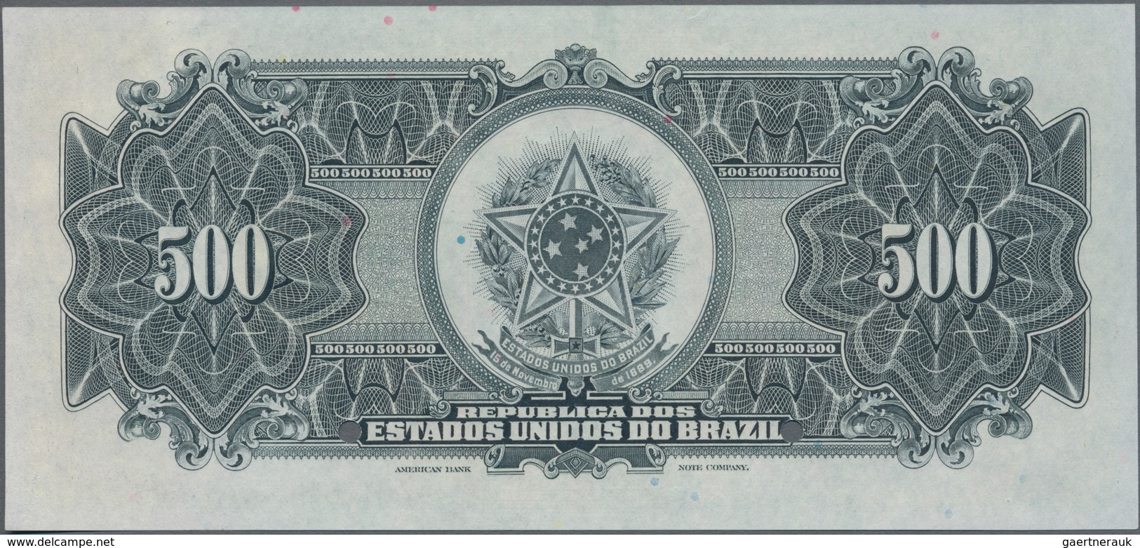 Brazil / Brasilien: República Dos Estados Unidos Do Brasil - Thesouro Nacional 500 Mil Reis ND(1931) - Brasilien